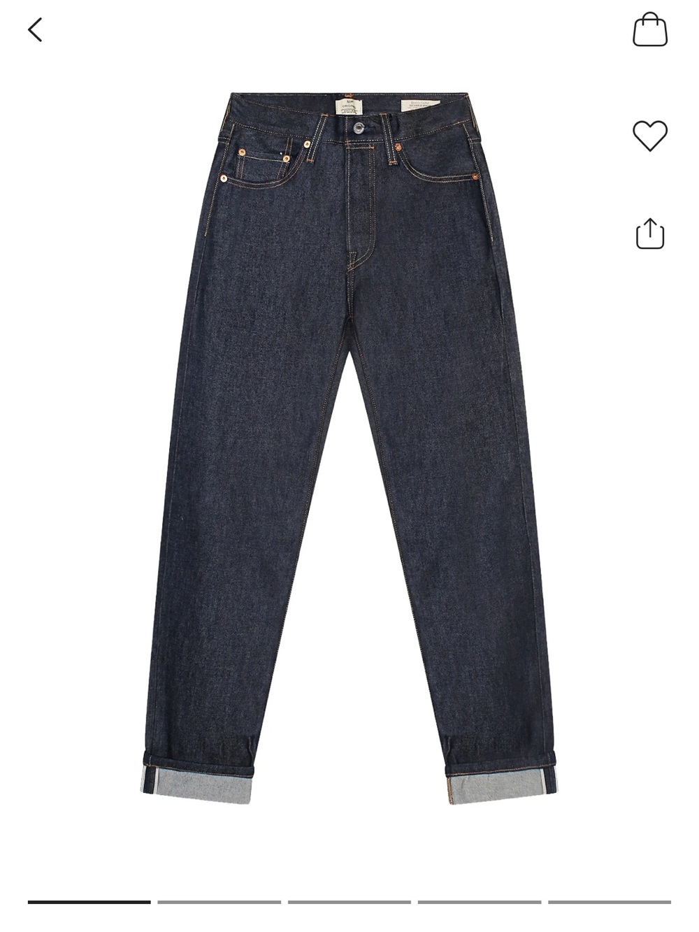 Levi's 501 Women Straight Jeans in Dark Indigo Denim
